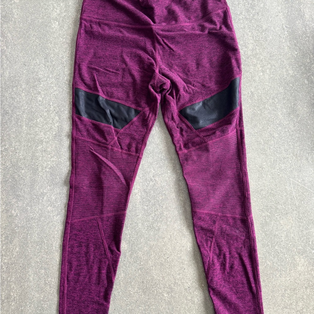 Glyder Kids Burgundy Leggings with Black Panels